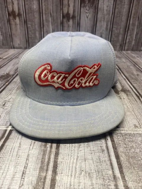 Coca Cola Hat Vintage Light Blue Snapback OSFA