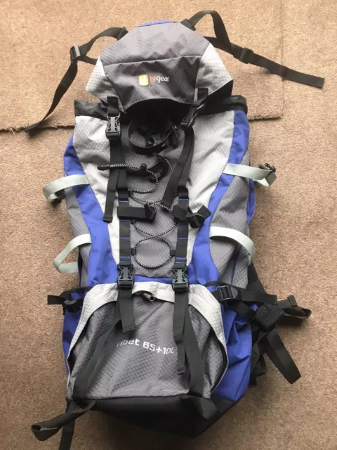 HI GEAR TIBET 65 Rucksack Backpack Camping Traveling Bag Gray