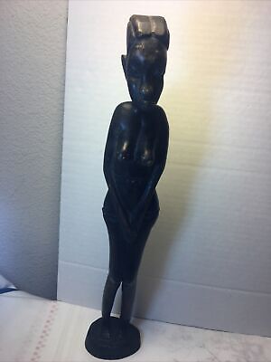 Fertility Statue Africa African Wood Hand Carved Tribal Art Sculpture (See Pics)