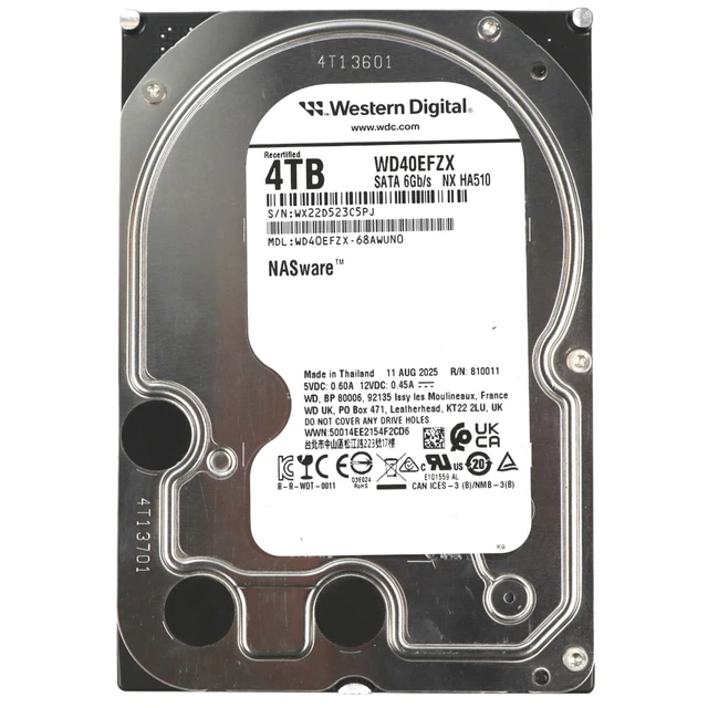 4TB WD Red Plus Disco Duro Western Digital Red 4TB WD40EFZX - 5400