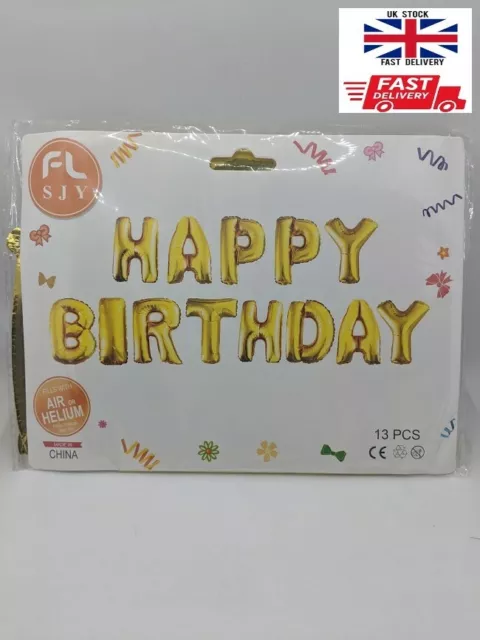 Happy Birthday letter foil ballon banner birthday decor