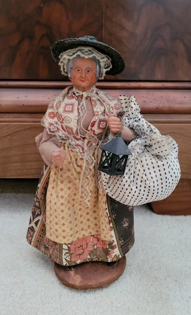 Ancien santon de Provence - Veille femme - Hauteur : 26 cm - eBay