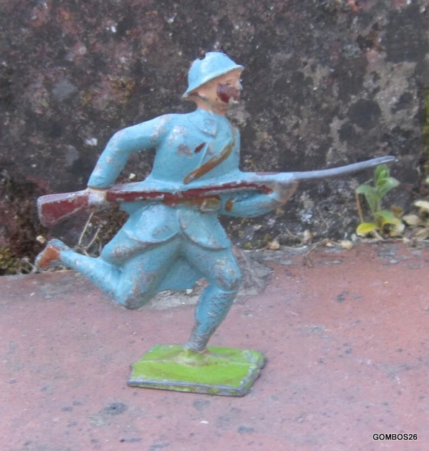 Figurine Plomb Creux JF - Cavalier Arabe Type GM - échelle 1:32 (60mm) - Peinture D'origine - Occasion Bon état