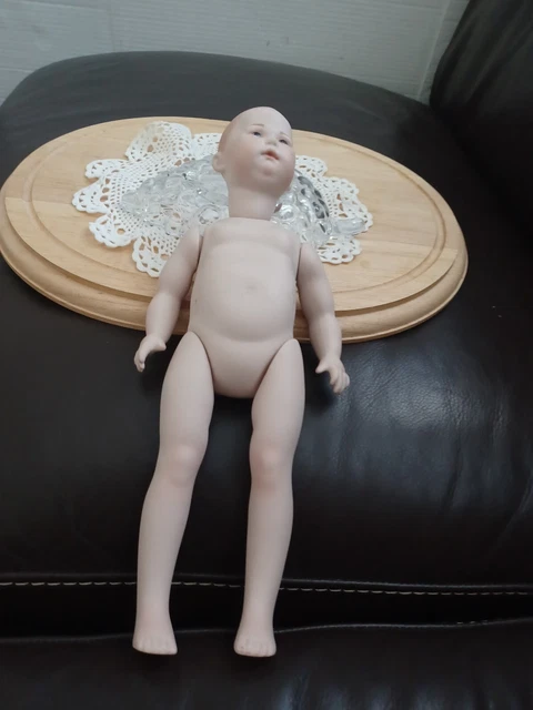 Vintage Bisque Jointed  Porcelain Doll 12"