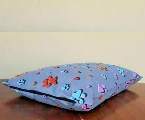 Large Dog Bed Cover Multi Print Removable Pet Cushion Cover Zippered With Sack