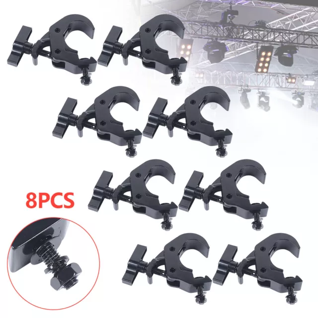 8Pcs/Set Stage Lighting Clamp Heavy Duty DJ Light Truss Fit 40-52MM Load 330lbs