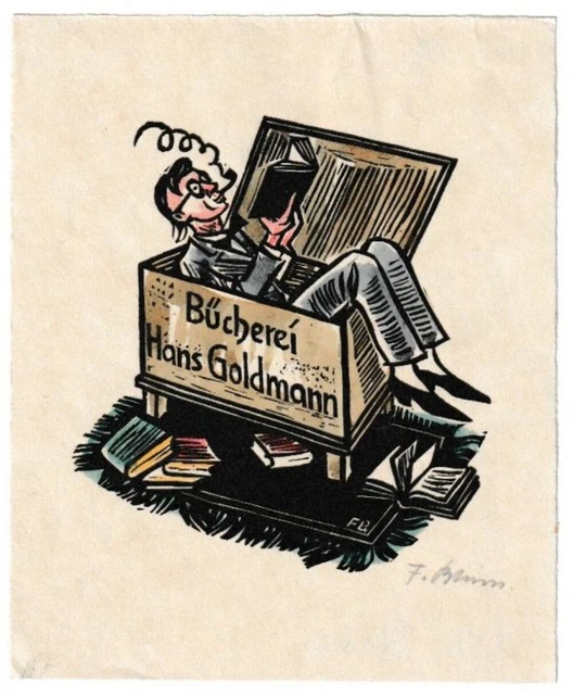 FRITZ BLUM: Exlibris für Hans Goldmann