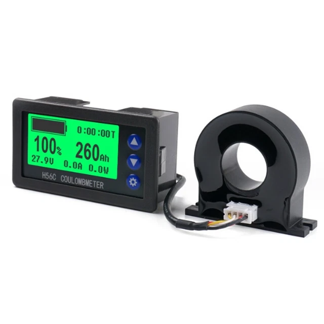 Wisyurt Moniteur Batterie DC 8-100V - Affichage Capacité Lifepo4/Plomb/Lithium - 200A