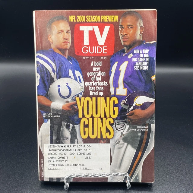TV GUIDE MAGAZINE Sept 17 2001 NFL Football Season Preview Cinncinati