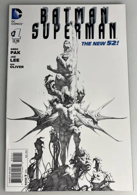 Batman Superman # 1 The New 52 ! Dc Comics Jae Lee 1:100 Nm Sketch Variant