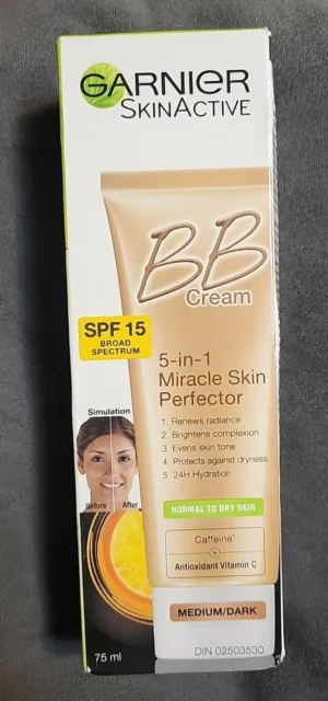 Garnier BB Creme 5IN1 Miracle Skin Protector Normal To Dry Skin Medium/Dark 75ml