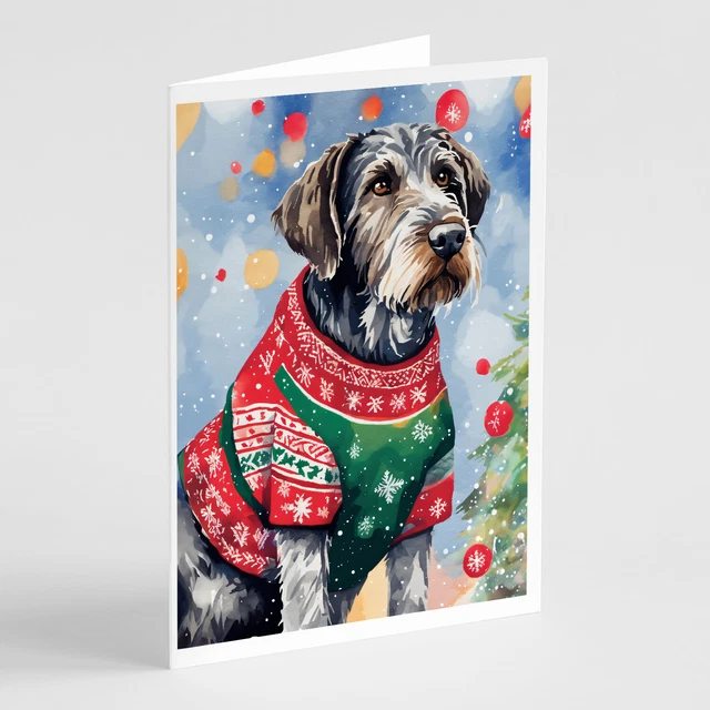 German Wirehaired Pointer Christmas Cards Envelopes Pack of 8 DAC3471GCA7P