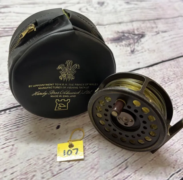 HARDY THE GOLDEN Prince Trout Fishing Fly Reel 7/8 In Case HRH