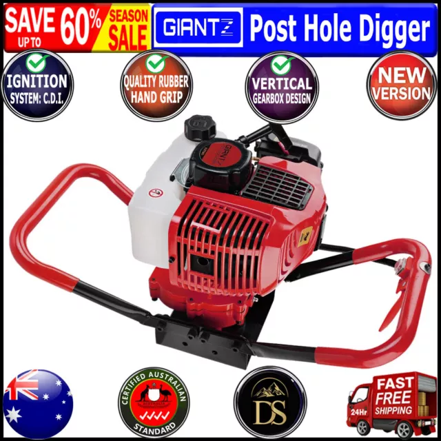 Giantz Post Hole Digger Diggers Petrol Complete 80CC Motor Only Earth Auger New