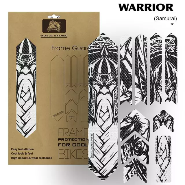 Mountain Road Bicycle Frame Protective Sticker Waterproof (Samurai)