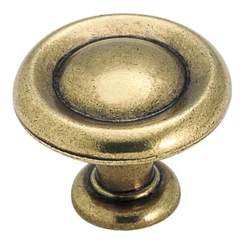 Amerock BP1386-R1 Regency Brass 1 1/4" Dome Cabinet Knob Pulls Hint Of Heritage