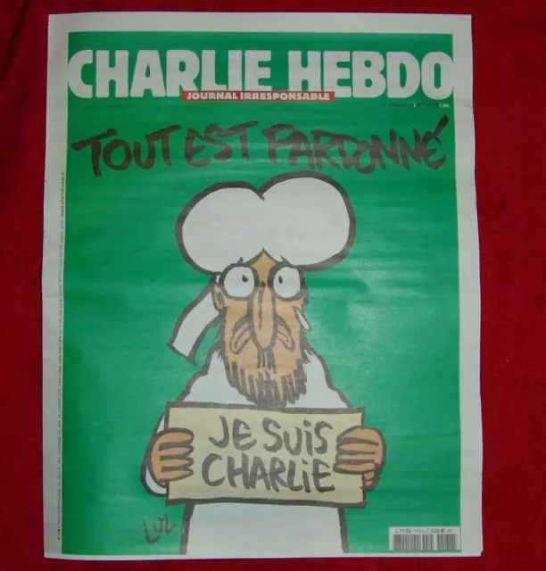 ORIGINAL Charlie HEBDO Je suis Charly Paris Erstausgabe 14.01.2015 H1178 Mohamed