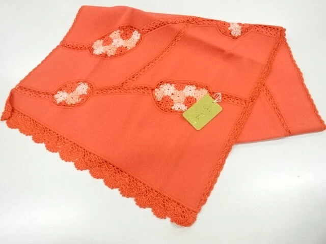 6583024: Japanese Kimono / Vintage Unused Shawl / Ribbon Embroidery / Flowers