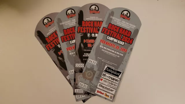 ROCK HARD FESTIVAL 2024 3-Tages-Ticket + Camping Hard - 1 oder 2 Tickets