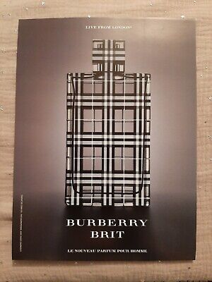Perfume Ad Burberry Publicité papier Parfum Burberry  Brit de 2004 