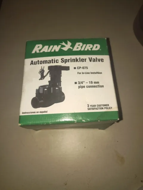 Rain Bird Heavy Duty In-Line Valve 3/4" CP075 Automatic Sprinkler System