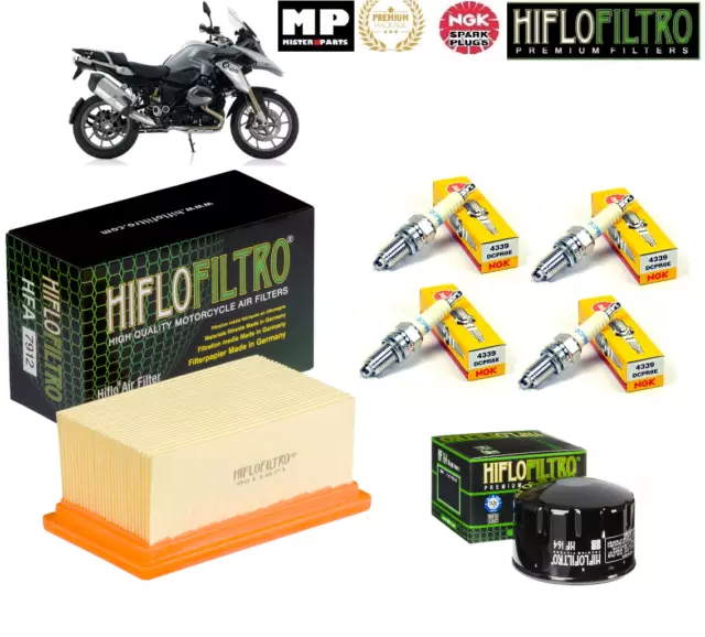 Pack Révision Filtre à Air Filtre à Huile + 4 Bougies BMW R 1200 GS 2004-2011