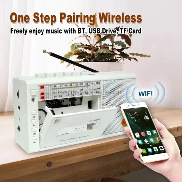 CASSETTE PLAYER BOOMBOX | Bluetooth AM FM SW Radio Tape Recorder USB ...