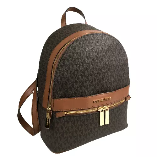 Michael Kors Kenly Backpack Medium Signature Logo Shoulder Satchel School Bag
