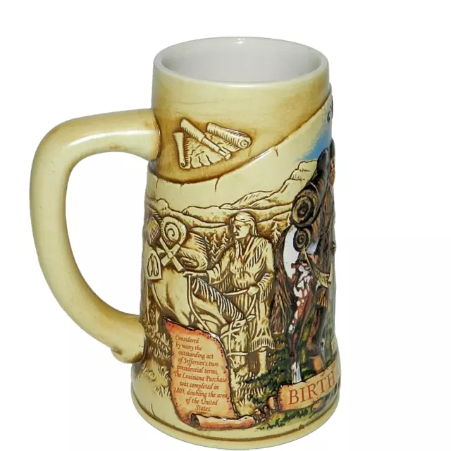 MILLER HIGH LIFE Birth Of A Nation Beer Stein  1994 Lewis And Clark Expedition