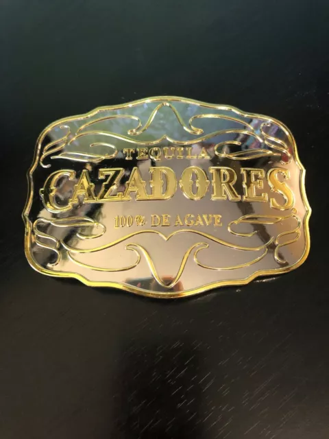 Collectible Vintage Tequila Cazadores 100% De Agave Two Tone Large Belt Buckle