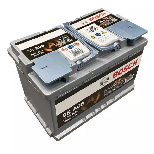 Bosch S5 A08 Autobatterie AGM Start-Stop 12V 70Ah 760A inkl. 7,50 € Pfand
