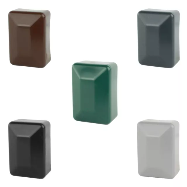 Qualinos 10er Set Zaunkappen Kunststoff 40x60mm Mit Runddach – UV-stabilisiert, Für Doppelstabmattenzaun, Made In Germany – Anthrazit 7016