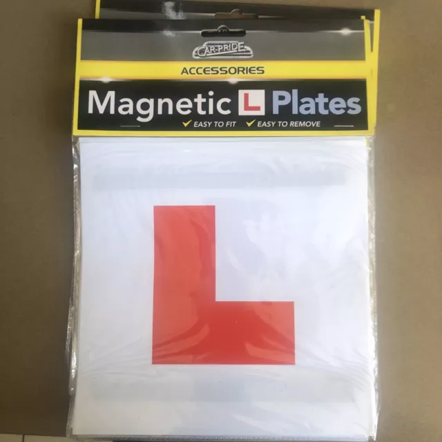 L Magnetic Letter Sticker Plates Car Bike Learner New Driver Advanced  Sticker