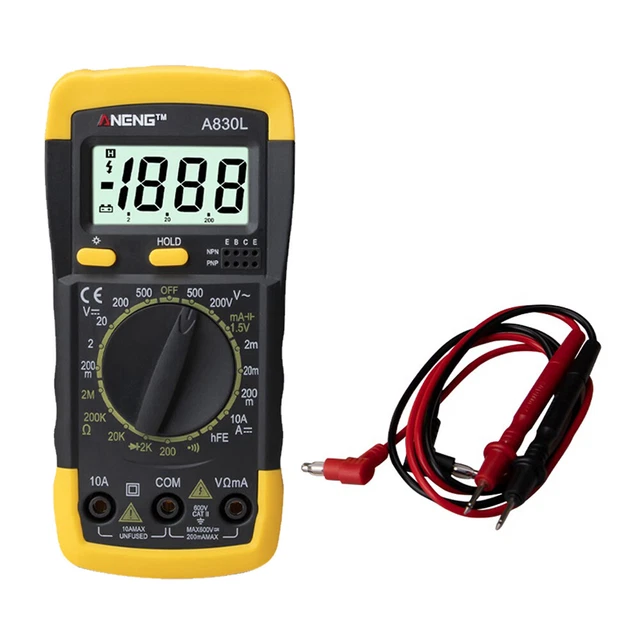 Digital Multimeter 2000 Counts | AC/DC Spannungsmessgerät Mit LCD