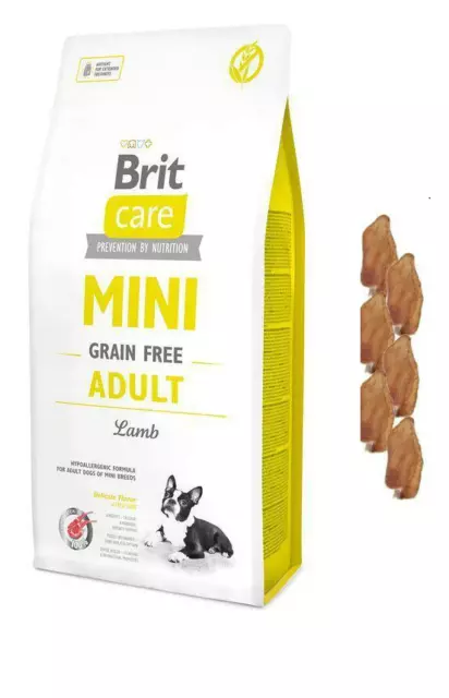 1 x BRIT CARE MINI GRAIN-FREE ADULT LAMB 7KG + 6 x Kaninchenohren