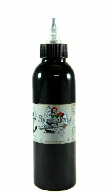 Sailor Jerry Tattoofarbe Turbo Schwarz 150ml., EU Reach konforme Tätowierfarbe