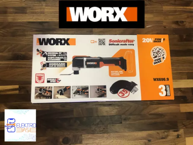 WORX WX696.9 Akku-Multifunktionswerkzeug 20 V  Power Share mit Zubehör -NEU &OVP