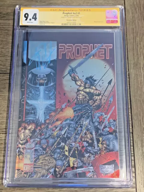Prophet Volume 2 #1 CHROMIUM FOIL COVER CGC SS 9.4 signed Stephen Platt 3