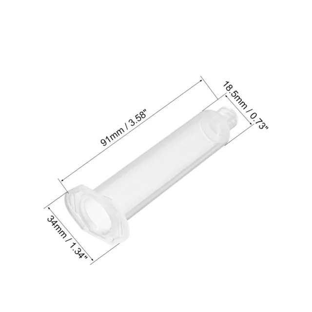 10CC/10ML Clear Adhesive Syringes Tube Sleeve with Piston for Industrial, 5 Pcs 2