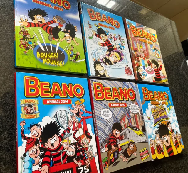 Beano Annual Bundle Job Lot x 6 - 2011 2012 2013 2014 2014 2016 Great Condition