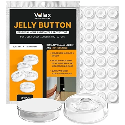 Amortiguación de sonido para puerta de gabinete Vellax - 256 piezas goma transparente de silicona B...