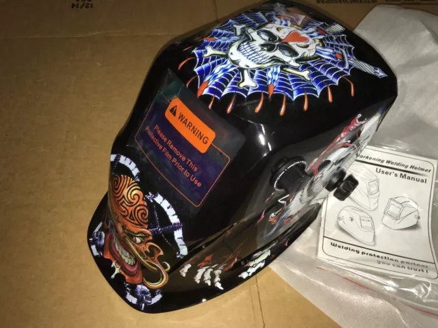 TITAN  Welding Solar Helmet SKULL  DEMAND  Design Auto Darkening NEW