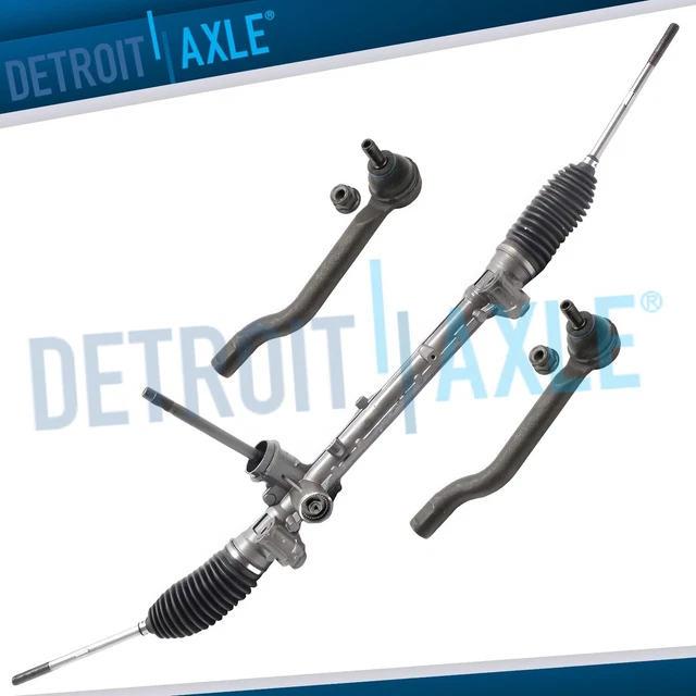 3PC POWER STEERING Rack and Pinion + Outer Tie Rods for 2014 2019