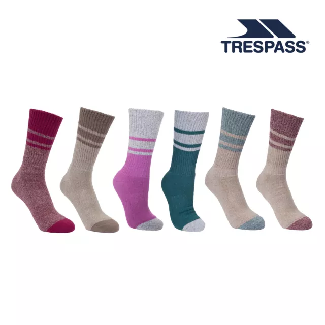 Trespass Womens Walking Socks Anti Blister Tacter Inner Lining 2 Pack Hadley