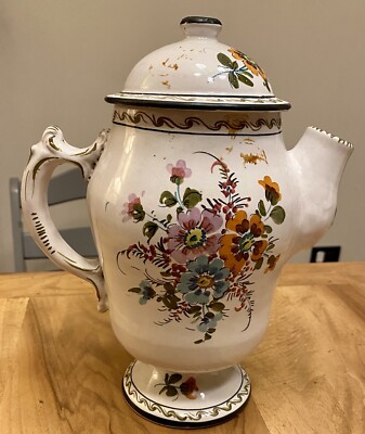 Brocca Pubblicitaria Amaro CORA Torino Vermouth anni 70 ceramica gialla 