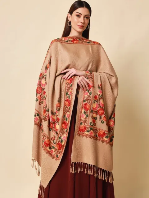 Para mujer 100 % cachemira indio de gran tamaño bufanda de lana de novia chal envolvente para boda
