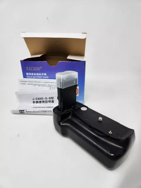 Battery Grip For Canon EOS 60D Camera Nicano Aftermarket Brand Battery Grip For Canon EOS 60D Camera Nicano Aftermarket Brand