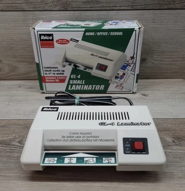 Ibico GL4 Small Desktop Laminator up to 4" Wide Photo ID Etc