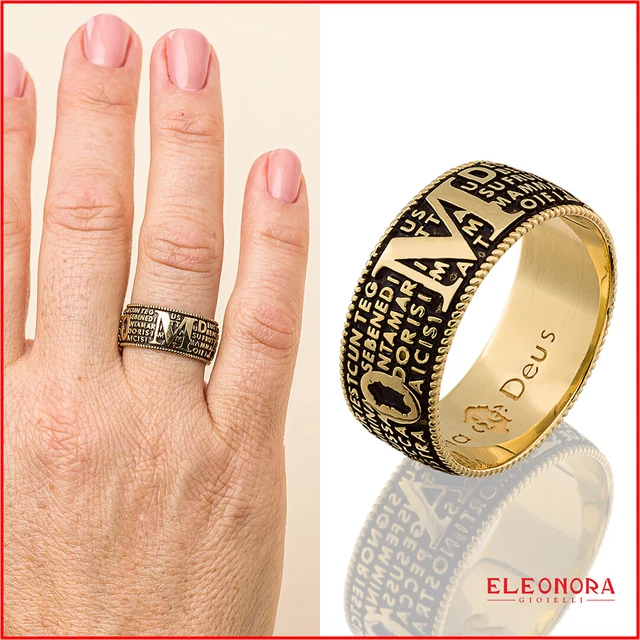 ANELLO UOMO DONNA preghiera Ave Maria in sardo argento 925 anelli sardi dargento EUR 69 00 PicClick IT