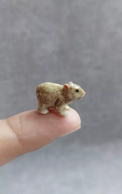 Cute Baby Capybara Ceramic Miniature figurine Handmade Sculpture Collectible